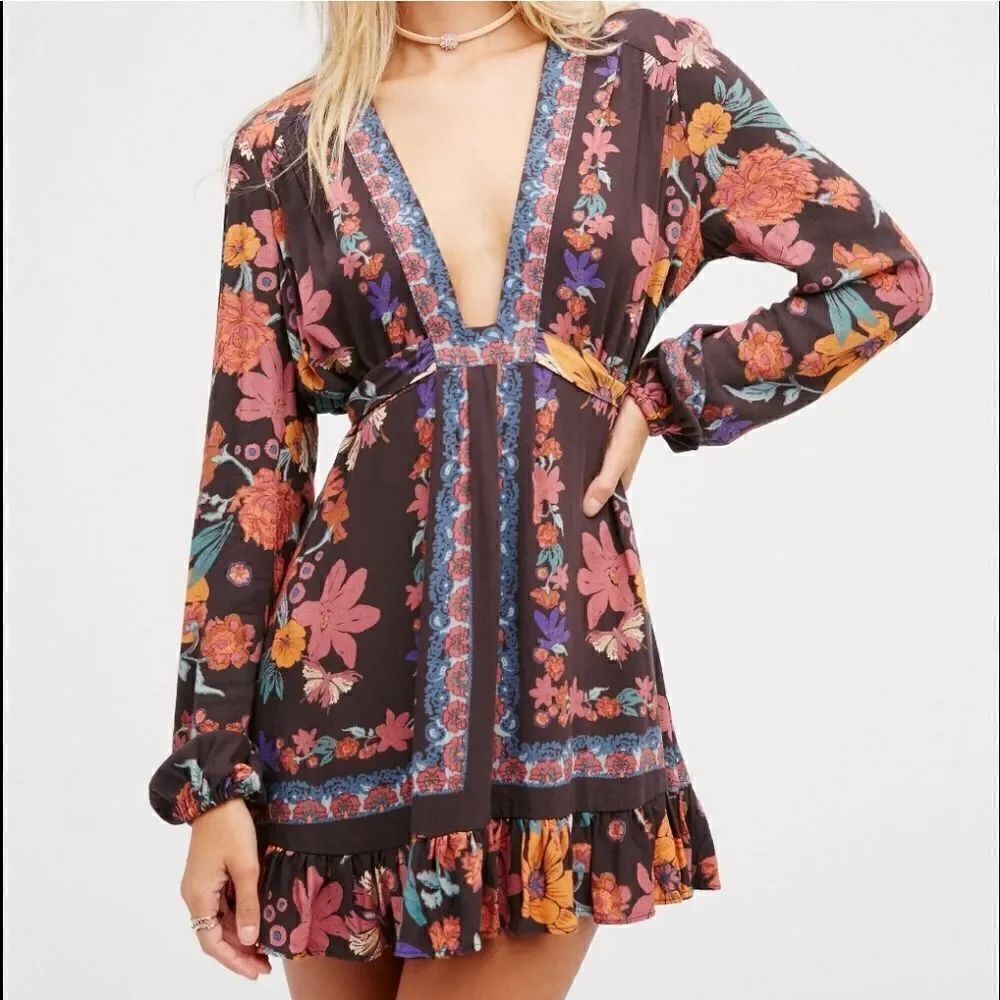 Free People Violet Hill printed tunic, size 2
